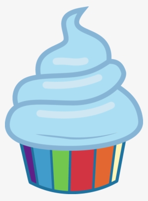 Png Free Library Dash By Magicdog Mlp Eqg Objects And - Rainbow Dash Cupcake #531846