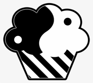 Cupcake Black And White Cupcake Clipart Black And White - Yin Yang Cupcake #532173 Cupcake Black And White Cupcake Clipart Black And White - Yin Yang Cupcake #532173