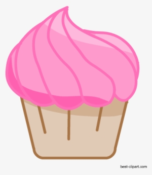 Vanilla Cupcake Clipart Transparent Background - Pink Strawberry Cupcake #532228