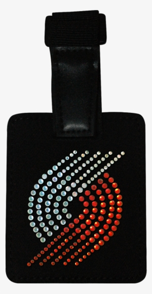 Portland Trail Blazers Rhinestone Luggage Tag - Pearl #532695