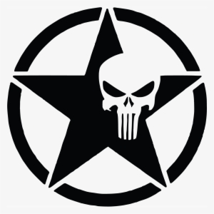 Appealing Punisher Skull Vector Photographs - Distressed Star #532734