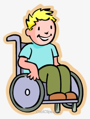 Little Boy In A Wheelchair Royalty Free Vector Clip - Clipart Boy In Wheelchair #533341