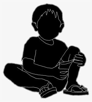 Little Boy With Candy Bag White Stroke - Drawing #533922
