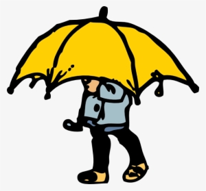 Small - Clipart Boy With Umbrella #534095