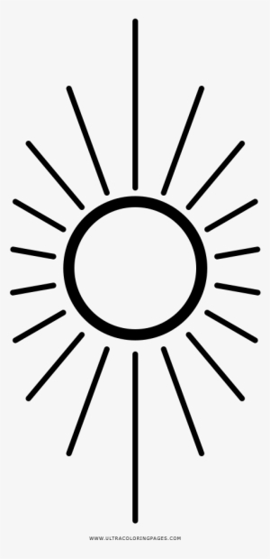 Rayos De Sol Png Graphic Black And White Download - Sun Line Art #534888