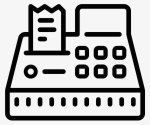 Go To Image - Cash Register Clipart Black And White #536649