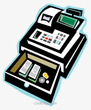 Cash Register Royalty Free Vector Clip Art Illustration - Caixa Registradora Vetor Png #536772