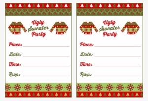Free Printable Ugly Christmas Sweater Party Invitations - Ugly Christmas Sweater Contest Voting Ballot #537579