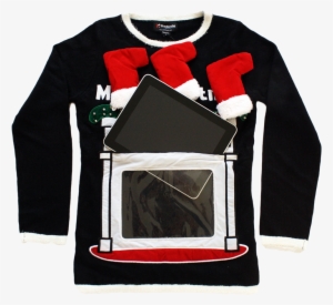 Christmas Sweater Fits Ipad, Kindle Fire, And Other - Ugly Christmas Sweater With Lights Fireplace #537802