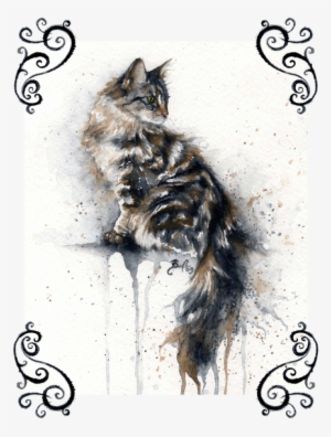 "intent\ - Watercolor Cat #539096