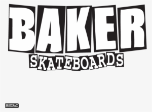 Baker Skateboards - Baker Brand Logo Medium Sticker Black White 8inch (2pack) #539658
