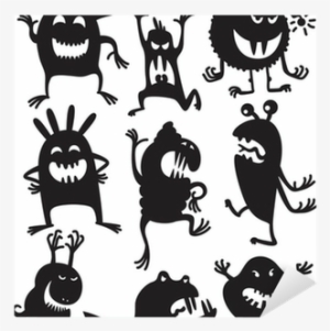 Monster Silhouette Png Download - Siluetas Monstruos #539983