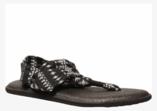 Women's Sanuk Yoga Sling 2 Prints 1015889 Black/natural - Flip-flops #5303826
