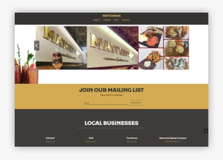 Food Is King On The Matchbox Diner & Drinks Site, And - Website #5317809