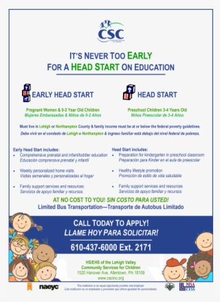 2018-2019 Application Cover English - Early Head Start #5323557