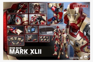 1 Of - Hot Toys Qs008 Iron Man Mark Xlii Deluxe Quarter Scale #5324840
