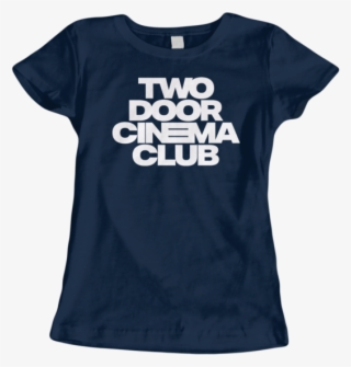 Ladies Navy Logo Tee - Two Door Cinema Club 'seismic' T Shirt - Neuf #5327772