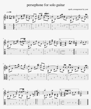 Persephone For Solo Guitar Sheet Music Composed By - Standchen Schubert Partition #5328249