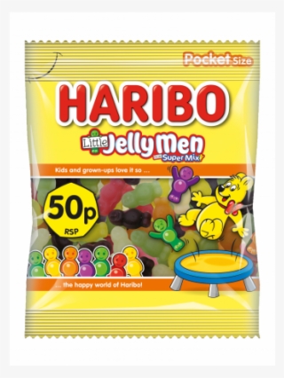 Haribo 50p Little Jelly Men Pocket Size 70g - Free Transparent PNG ...