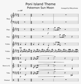 Print - Flute Sheet Music Pokemon Sun And Moon #5333061