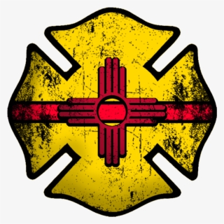 New Mexico Firefighter Decal - Wildland Firefighter Maltese Cross #5336190