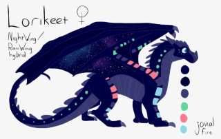 I Finally Got Around To Making A Proper Ref For My - Wings Of Fire Rainwing Nightwing Hybrid #5336790