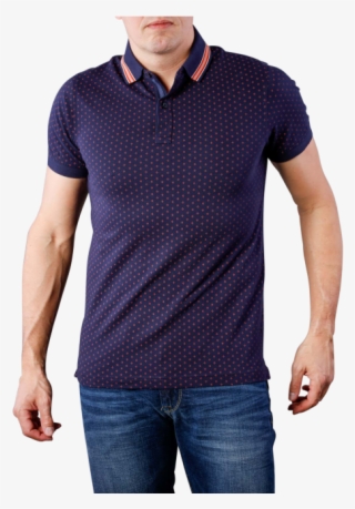 Tommy Hilfiger Caleb Prt Polo Maritime Blue/rooibos #5338597