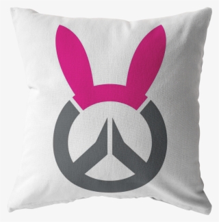 Va Bunny Logo Pillow - Overwatch Logo All Black #5340646