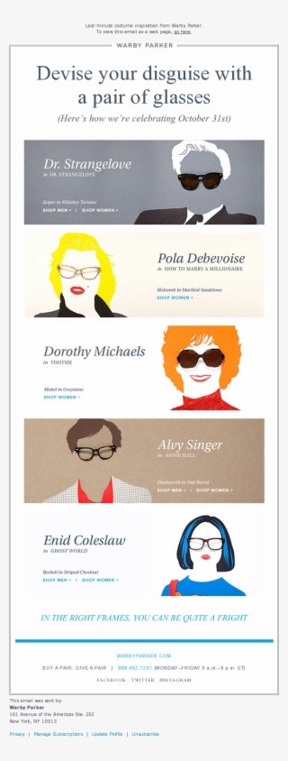 Warby Parker, "halloween T-minus 8 Days" - Halloween #5352892 Warby Parker, "halloween T-minus 8 Days" - Halloween #5352892