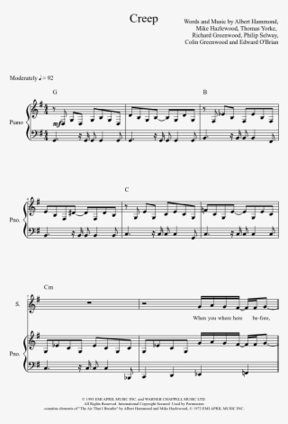 Radiohead - Creep - Musescore - Better Now Post Malone Sheet Music #5354786