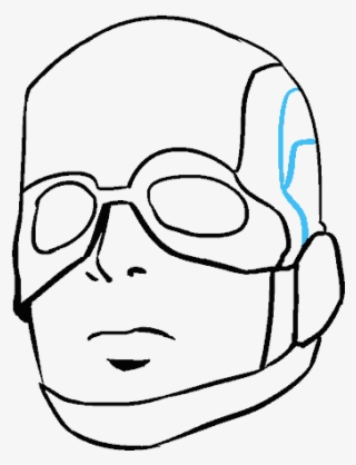 How To Draw Captain America - Captain Americas Face Drawings #5358728
