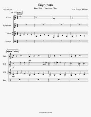 Sayo-nara Sheet Music For Synthesizer, Percussion Download - Soon And Very Soon #5366005