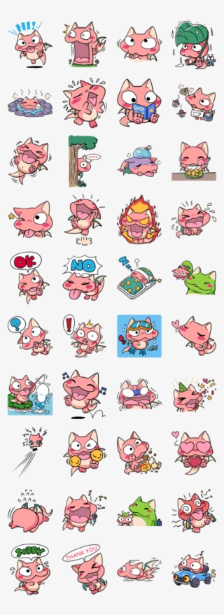 Cute Monster Cat And Bat Mix Animal - Visual Kei Line Stickers #5369588