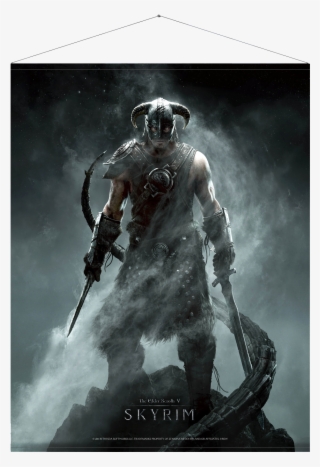 Skyrim Wallscroll Dragonborn - Elder Scrolls V Skyrim #5373714