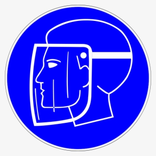 Man Wearing Protective Face Shield Clipart - Face Shield Safety Symbol #5375390