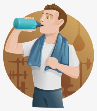 Boy Png Image Free Download - Man Drinking Water Vector Png #5375544