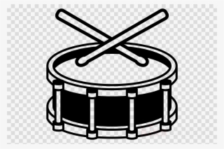 Drum Emoji Png Clipart Snare Drums Drum Sticks & Brushes - Snare Drum Clipart Black And White #5377700