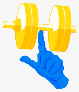 Dumbbell Clipart Blue - Clip Art #5378287