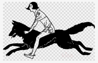 Boy Riding Wolf Clipart Wolf Coyote Clip Art - Sprang Clipart #5378827