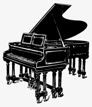 Free Piano Clipart - Piano À Queue Dessin #5379473