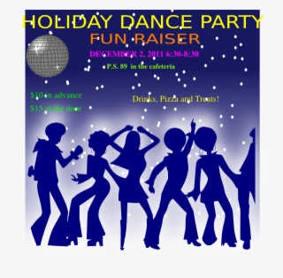 Black And White Dance Party Clipart Dance Party Nightclub - Clip Art 70's Dancers #5381168