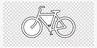 Bike Black And White Clipart Fixed-gear Bicycle Clip - Rangoli Doodle #5381990