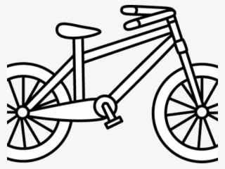 Cycling Clipart Black And White - Black And White Bicycle Clipart #5382614