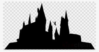 Islands Of Adventure Clipart Universal's Islands Of - Hogwarts Clipart Black And White #5384228