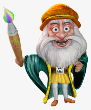 Dawinci Withbrush - Cartoon #5386489