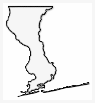 A Map Of Escambia With A Black Outline, Drop Shadow, - Escambia County, Florida #5390570