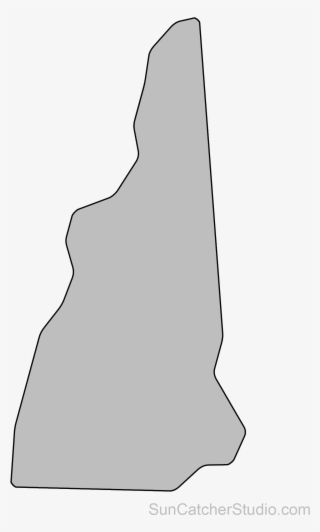 New Hampshire Map Outline Png Shape State Stencil Clip - United States Of America #5391165