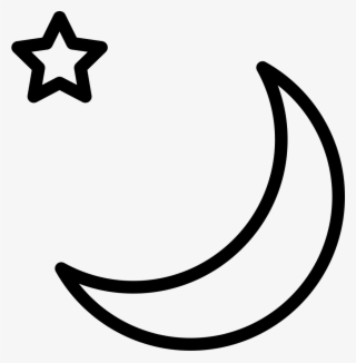 Moon And Star Outlines Svg Png Icon Free Download 7271 - Moon Outline Png #5391644