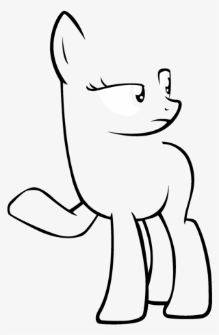 Earth Pony Standing Template 01 By Needmorefood-d4kuyw9 - Coloring Pages For Kids #5391728