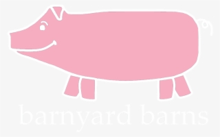 Barnyard Barns Pink Pig White Outline #5392787